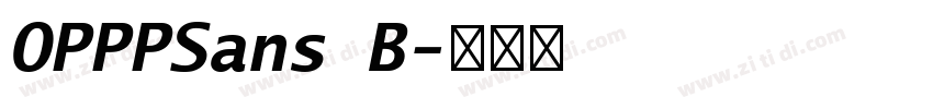 OPPPSans B字体转换
